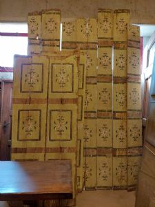 darb024 Piemontesisches Achsen-Deckenpaneel, bemalt, 120 qm verfügbar + Balken